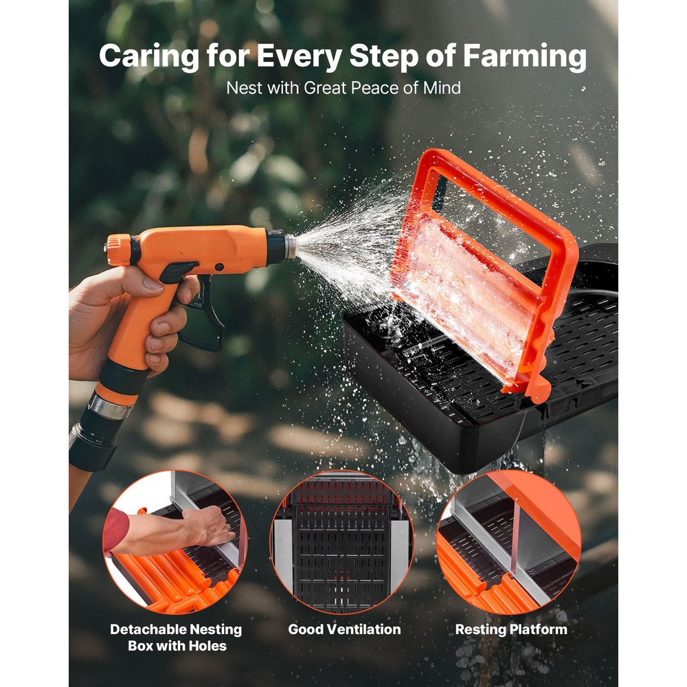 Uimoso 2-Tier Chicken Nesting Boxes with 10 Compartments for Egg Collection