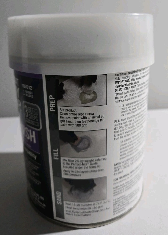 3 Evercoat Body Shop 105012 Fill &Finish Repairs Minor Holes, Guts & Gouges