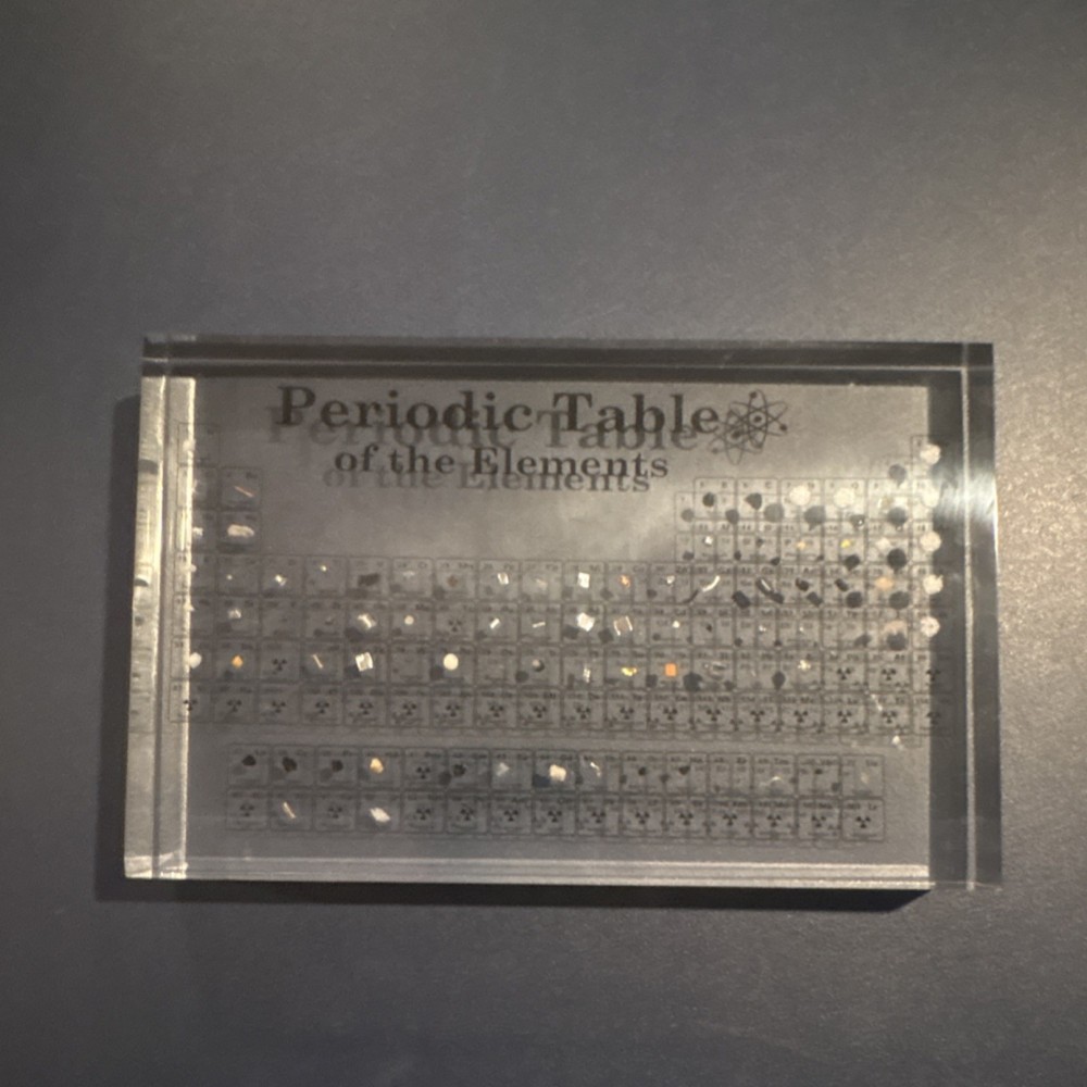 Periodic Table of Elements Acrylic Display with Element Samples