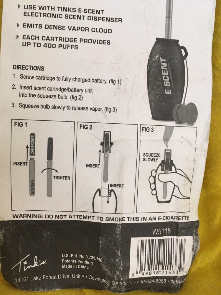 Electronic Wind Detector Cartridges For E-Scent By Tink’s