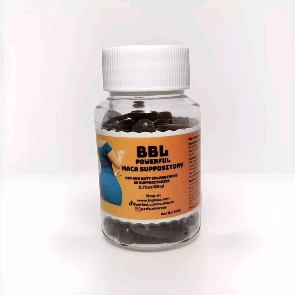 ONE WEEK RESULTS BBL POWERFUL MACA 25 SUPPOSITORIES 100% NATURAL 2.75oz