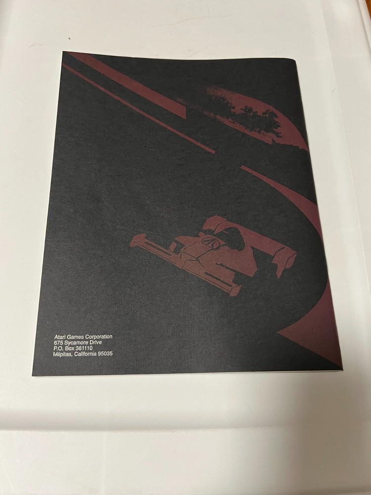 1988 ATARI FINAL LAP OPERATORS MANUAL