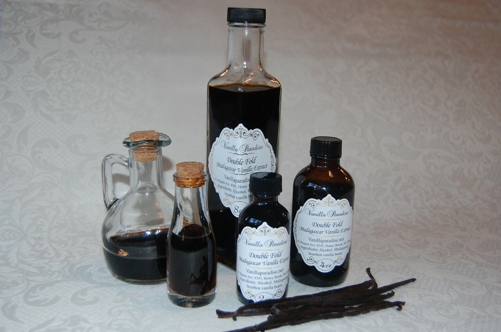 Madagascar Vanilla Extract (Double-Fold 2X) 8oz bottle