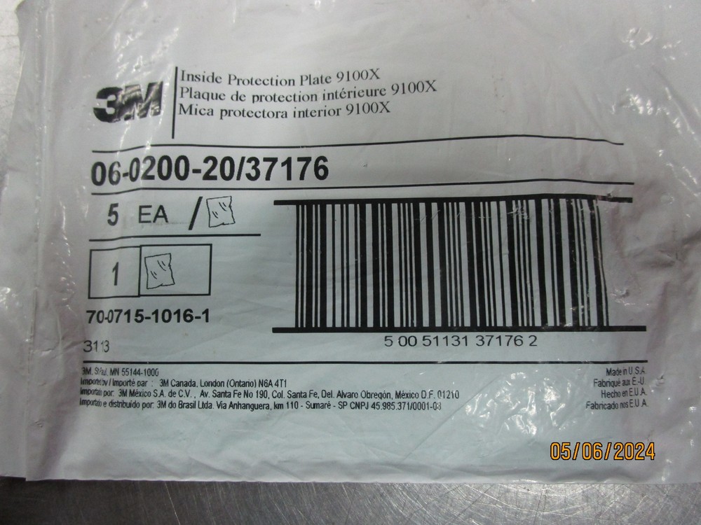 3M 9100X Inside Protection Plate 5 Pack 06-0200-20/37176