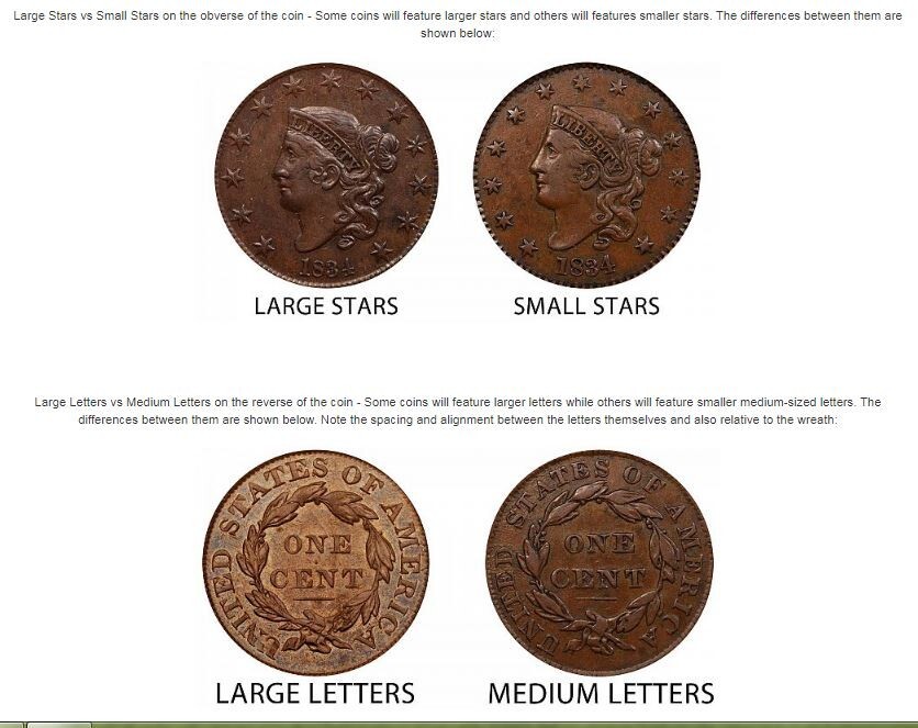 1834 LARGE CENT * Large 8 * Large Stars * Medium Letters * N5 * Entry-Level * R5