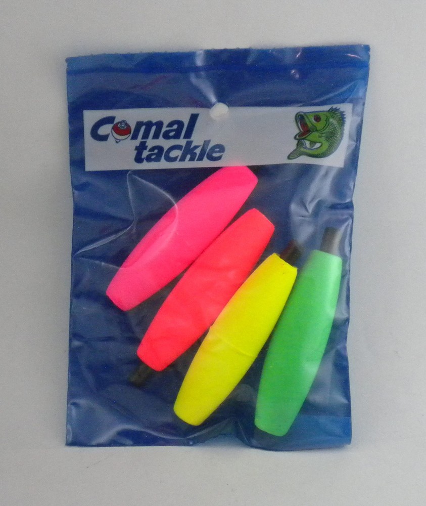 Comal C250RB Styrofoam 2.5" Peg Float Assorted Colors 4pk