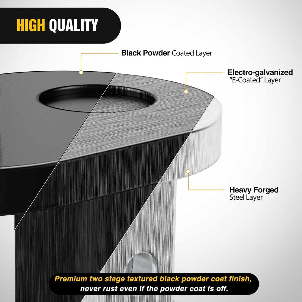 Nilight Gooseneck Ball Extender - 4" Offset Extender,