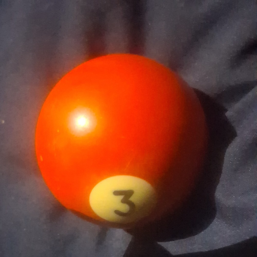 Solid Red 3 Replacement Pool Ball