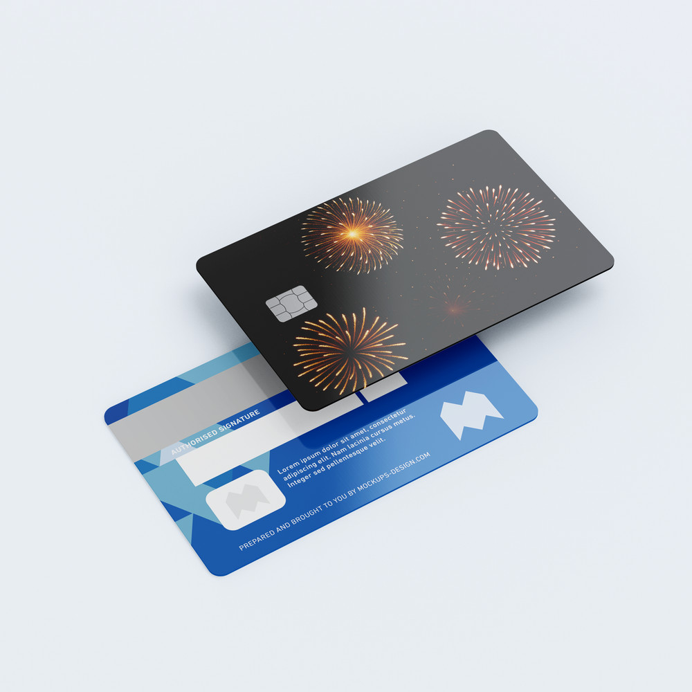 Golden Firework Burst Card Skin