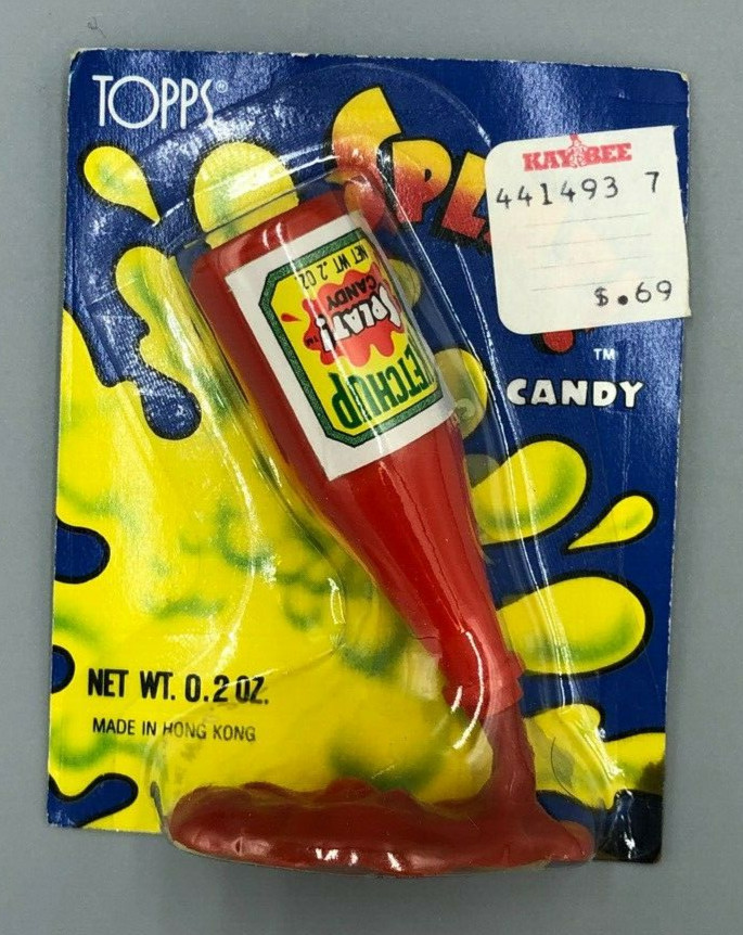 1987 Unopened Full TOPPS Splat! KETCHUP CANDY Vintage CANDY CONTAINER