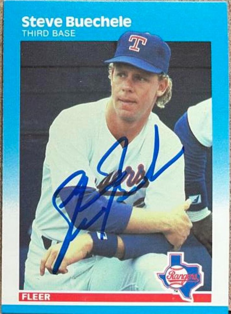 Steve Buechele Autographed 1987 Fleer #121