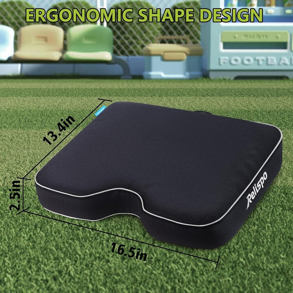 Ergonomic Waterproof Stadium Cushions - Comfortable & Portable 2 Pack