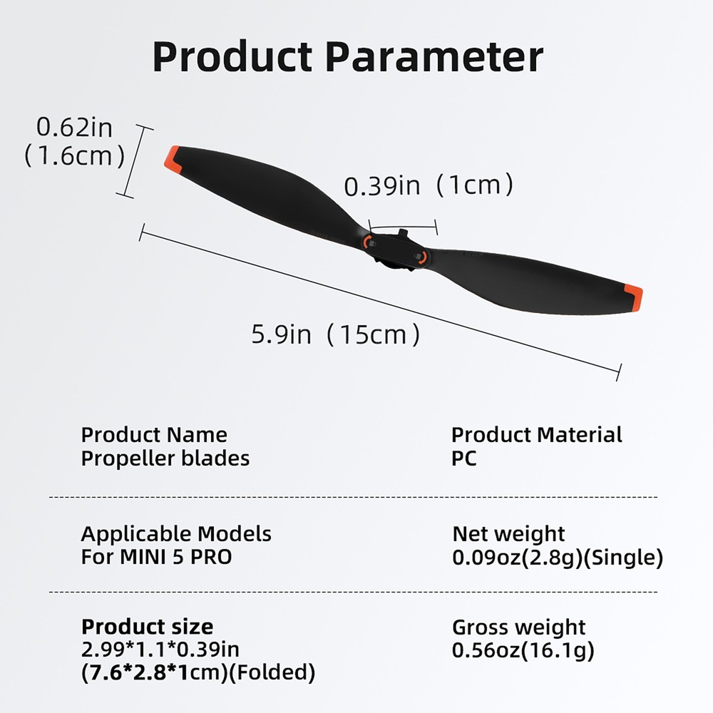 For DJI Mini 5 PRO Drone Propellers, Low Noise Quick Release High Quality 4PCS