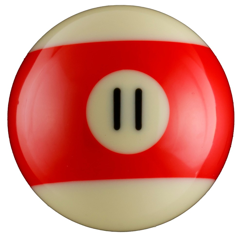 SRS #11 Replacement 2-1/4 Pool Ball (Striped Red)