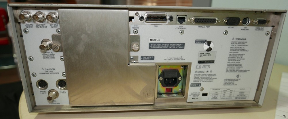 Agilent 8714ET RF Network Analyzer tested to power on