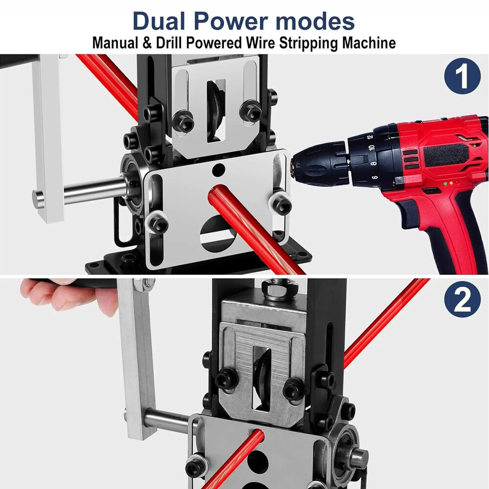 Manual Electric Wire Stripping Machine Cable Stripper Crank Scrap Copper Cutter