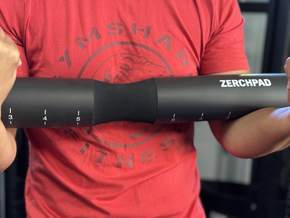 ZerchPad Barbell Pad Squat Designed Specifically for Zercher Squats Black