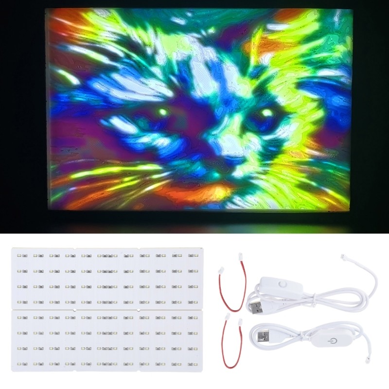 For Lab Lithophane LED Backlight Board Kit DIY Lamp Board Replacement