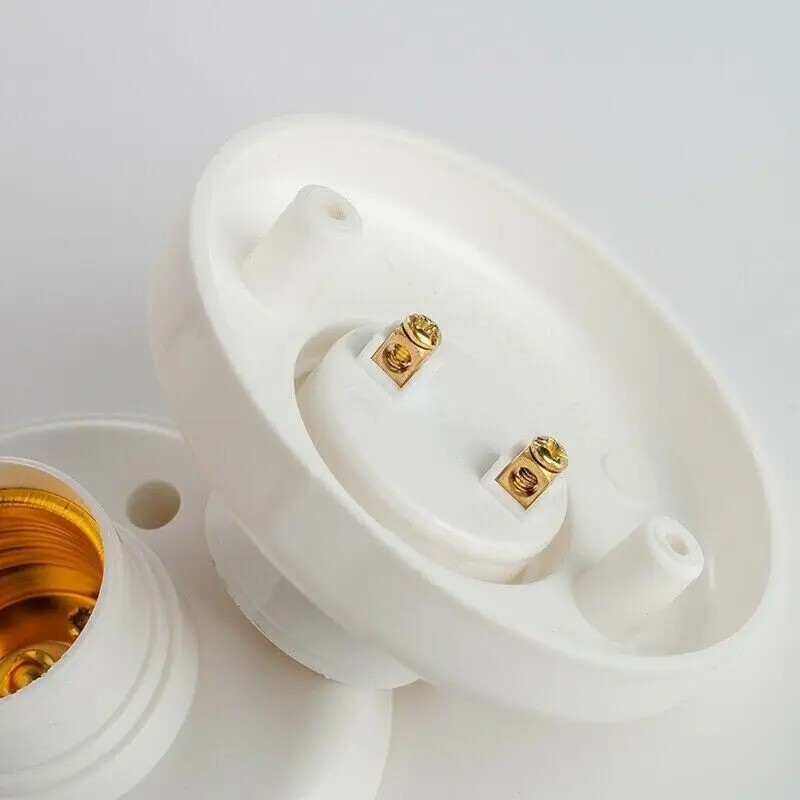 5/10/20PCS E27 Light Bulb Pendant Lamp Round Fixing Base Holder Screw Cap Socket