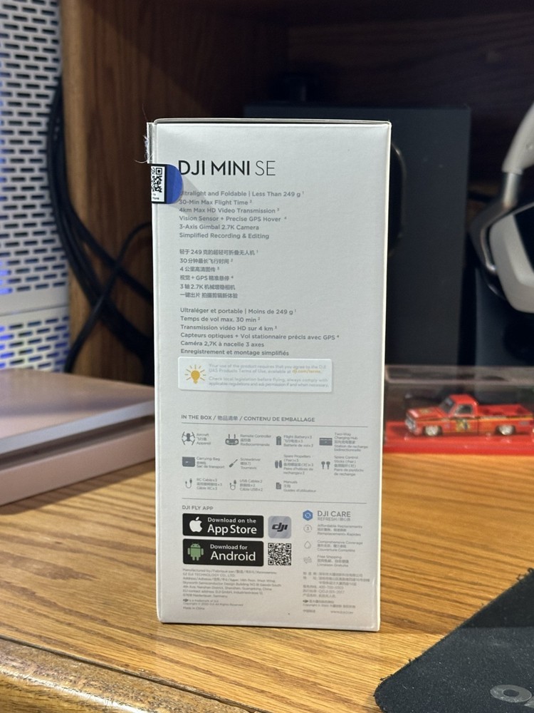 DJI Mini SE Empty Box and empty case