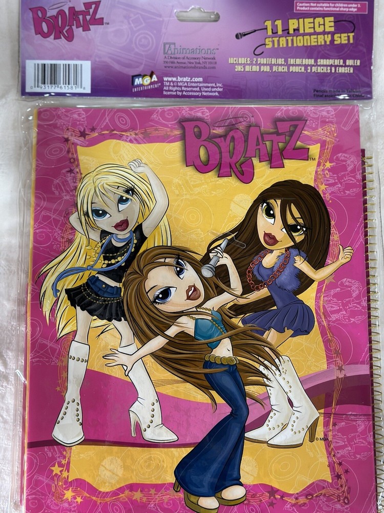 Bratz 11pc Value Pack Notebook Pencil Ruler Eraser Sharpener for Kids School