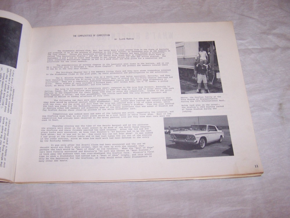 1976 STUDEBAKER 42 Page DRIVERS CLUB Publication