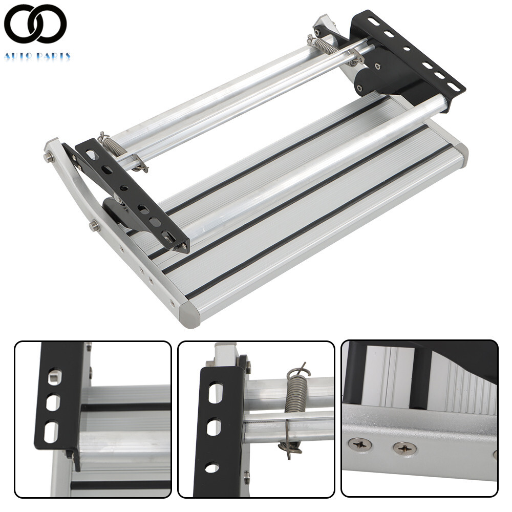 RV Camper Platform Steps Stair Anti-Slip Manual Pull Out Retractable One Step