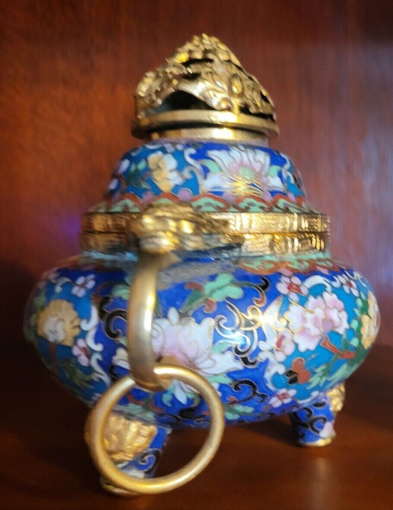 Vintage Oriental Cloisonne insense burner