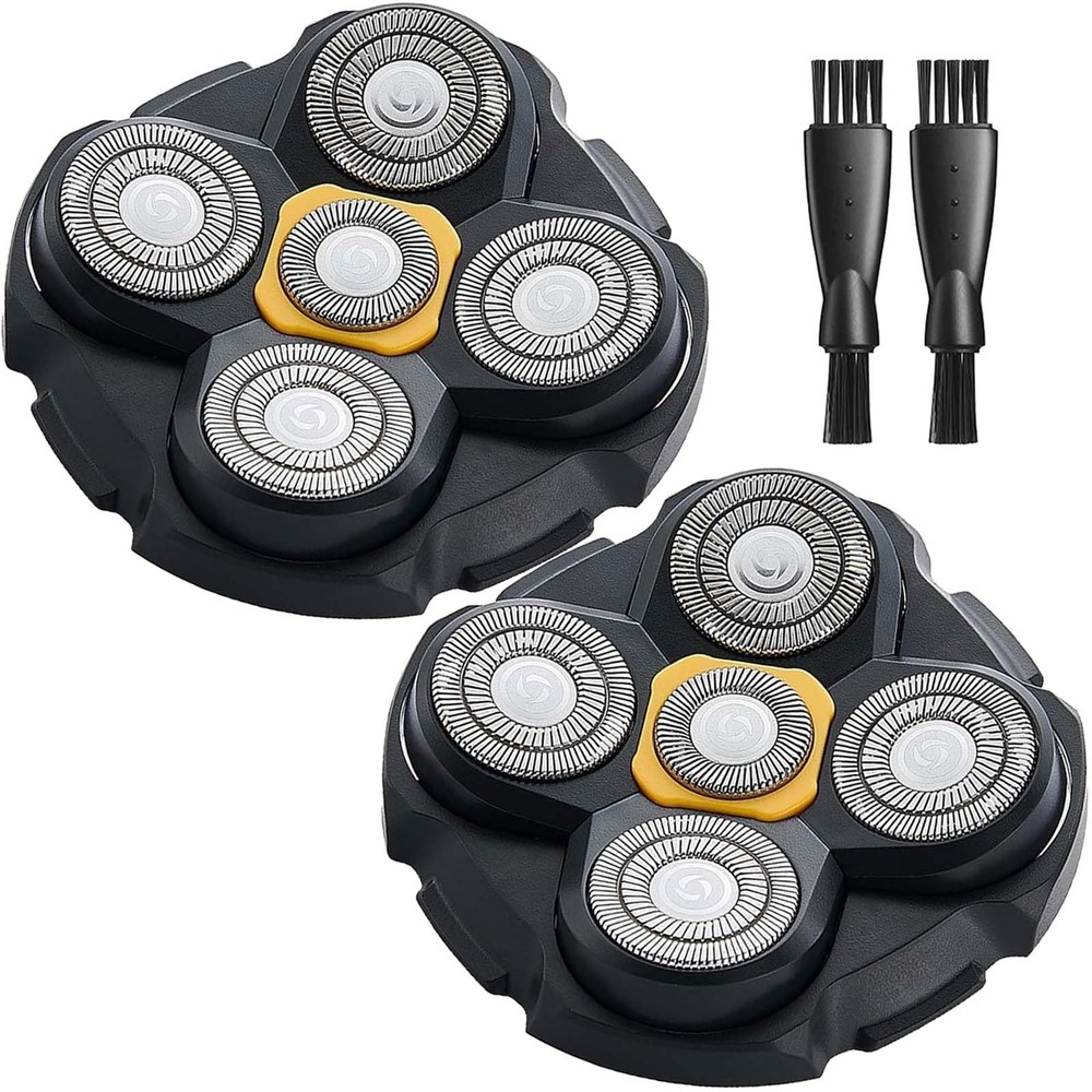 2PCS Head Shaver Replacement Heads for Microtouch Titanium 2 Pack, Silver