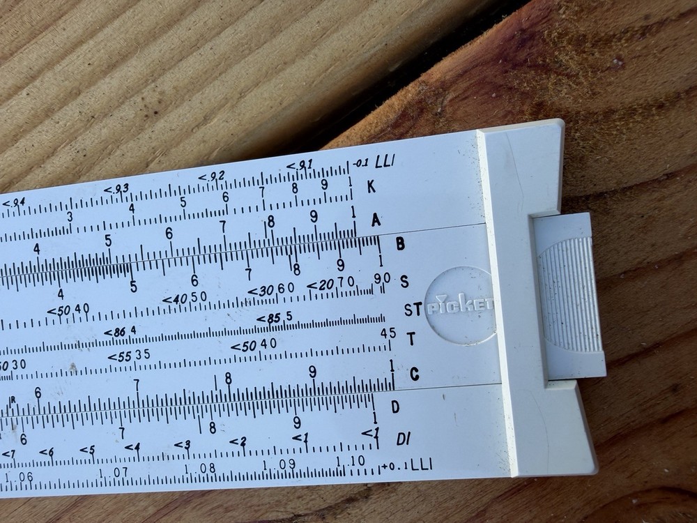 Vintage Picket Microline 140 Slide Rule W/ Case