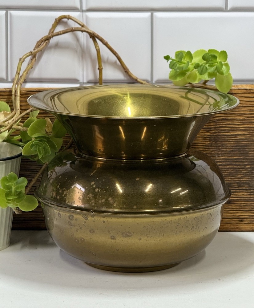 Vintage Solid Brass Spittoon - Made In England