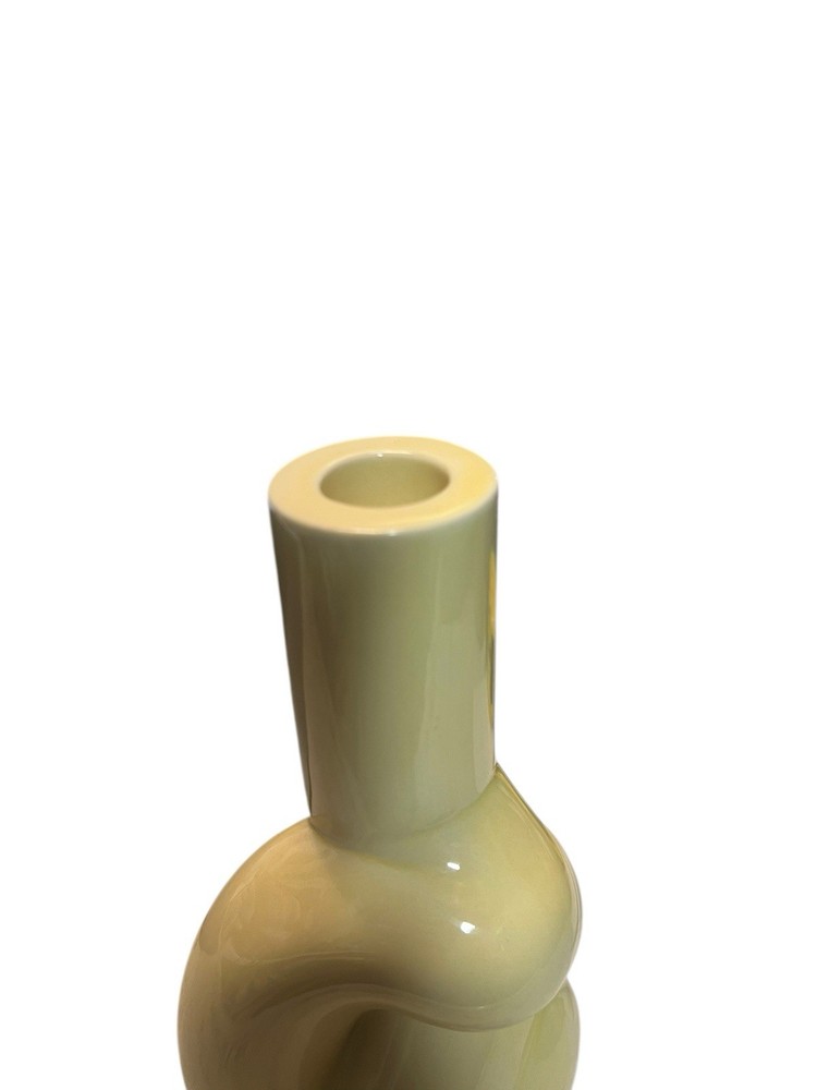 Hay Wand & Soderstrom Soft Organic Stoneware Candle Holder Yellow Modernist