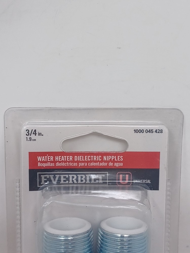 2 - Everbilt Water Heater Dielectric Nipple 3/4"