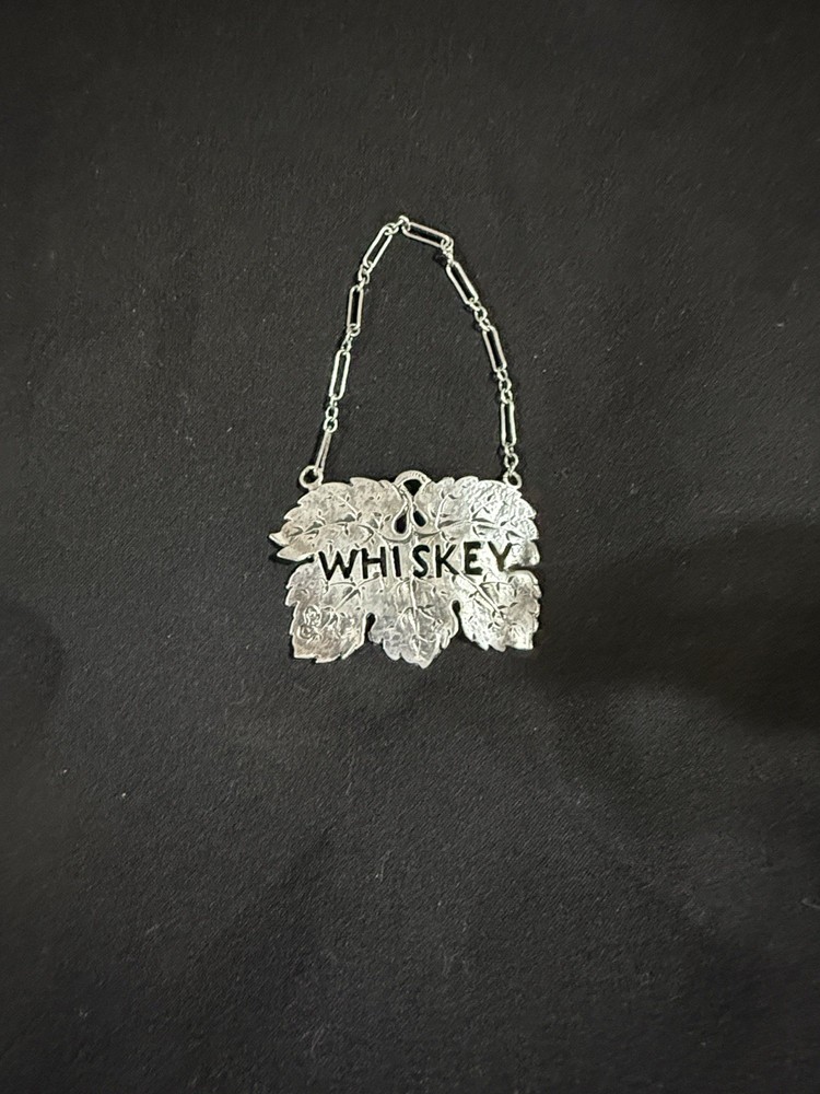 Silver Whiskey Decanter Label