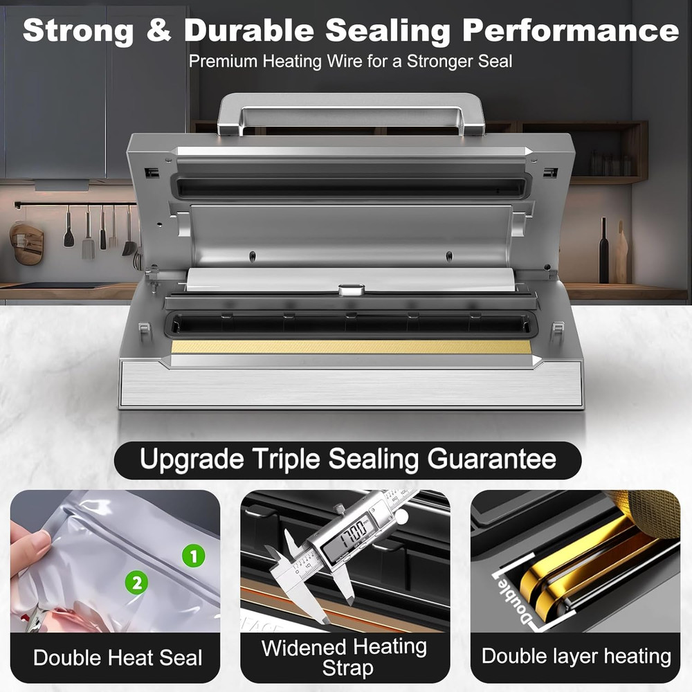 Precision Food Vacuum Sealer Machine, Fully Automatic Vacuum Sealing System, Co