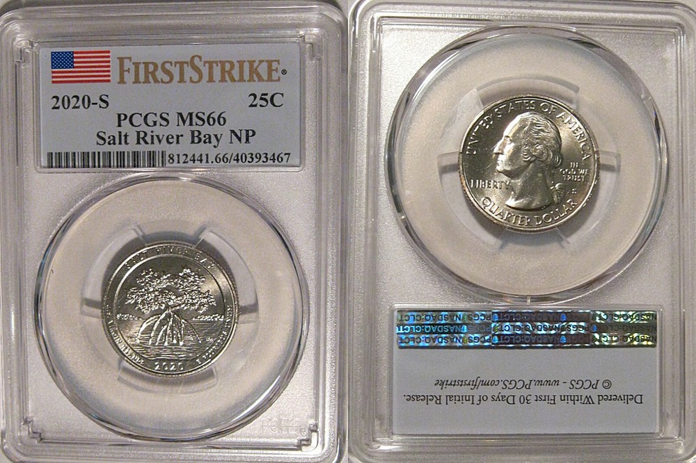 2020 S Salt River Bay NP Quarter 25c PCGS MS66 FIRST STRIKE