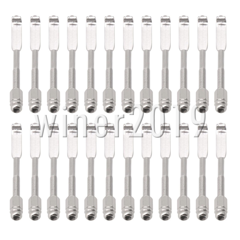 24pcs Chrome Traditional Banjo Part Flat Thread Banjo Hooks &  Accessory