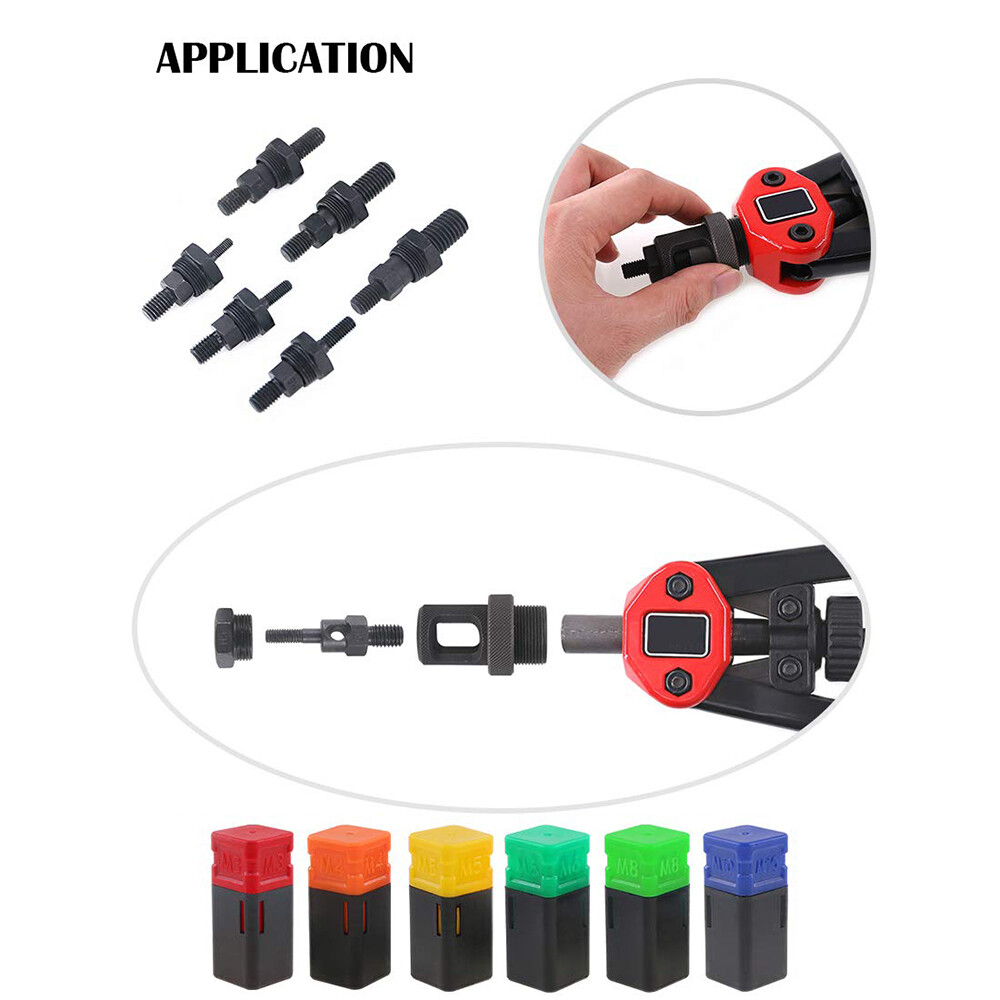 1510pc Rivet Nut Gun Kit Rivnut Setting Tools Nut Setter Tool Hand Blind Riveter