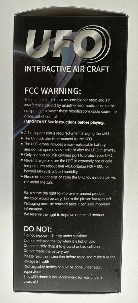 UFO Interactive Aircraft Gravity Toy Hand-Controlled Rechargeable Blue