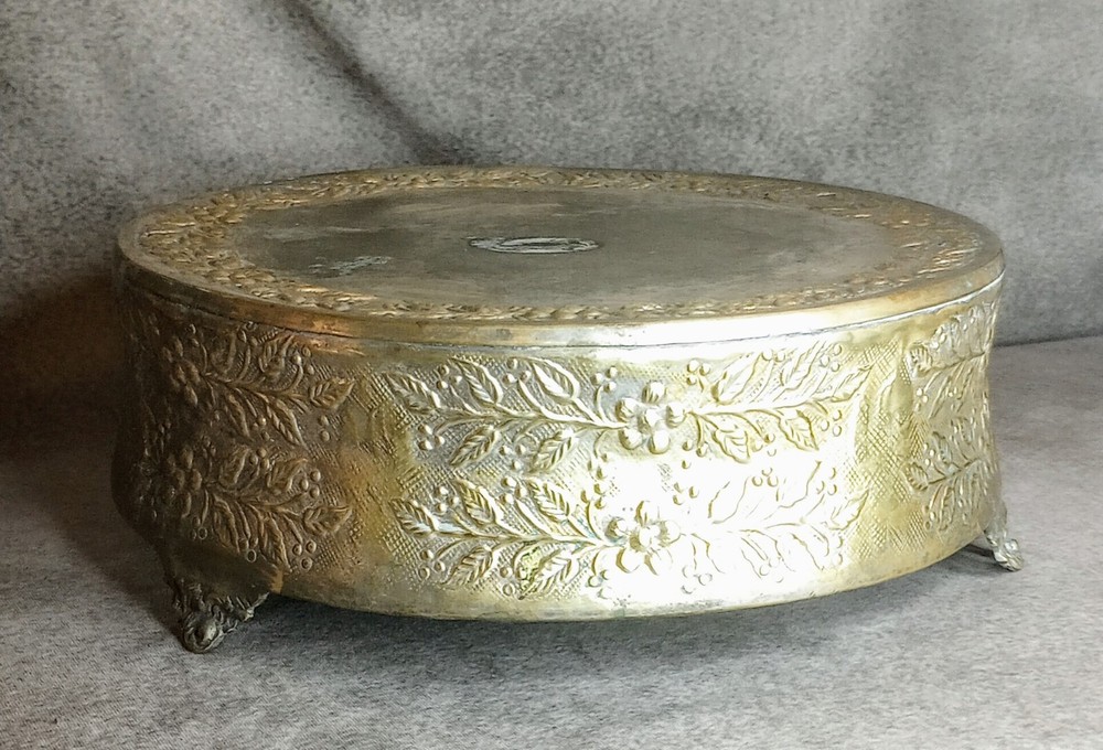 Beautiful Gold Finished Repoussé Cake Riser Circa 1900