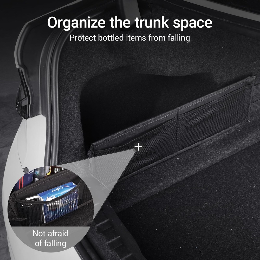 1PCS Car Rear Trunk Organizer Side Divider Board Console Storage Divider Wate...