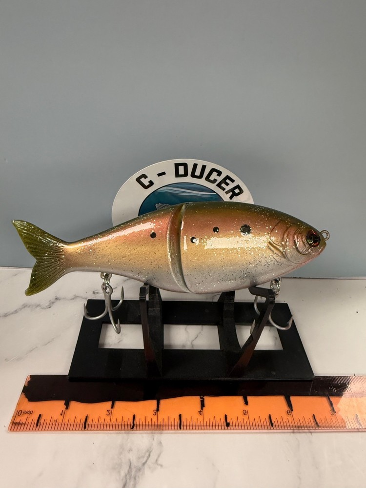 Custom CD Glide Bait Lure. Striped Bass. Bunker.