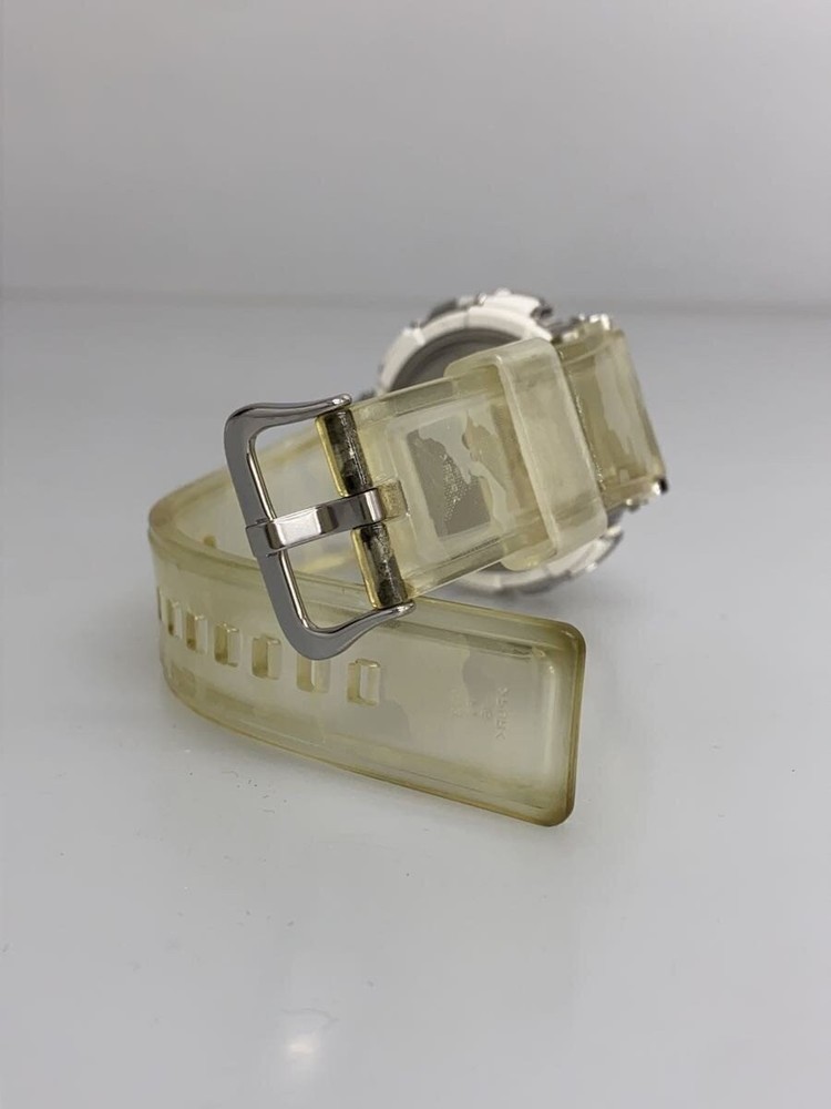 CASIO Quartz Watch_G-SHOCK/Digital-Analog/Rubber/Silver/Clear