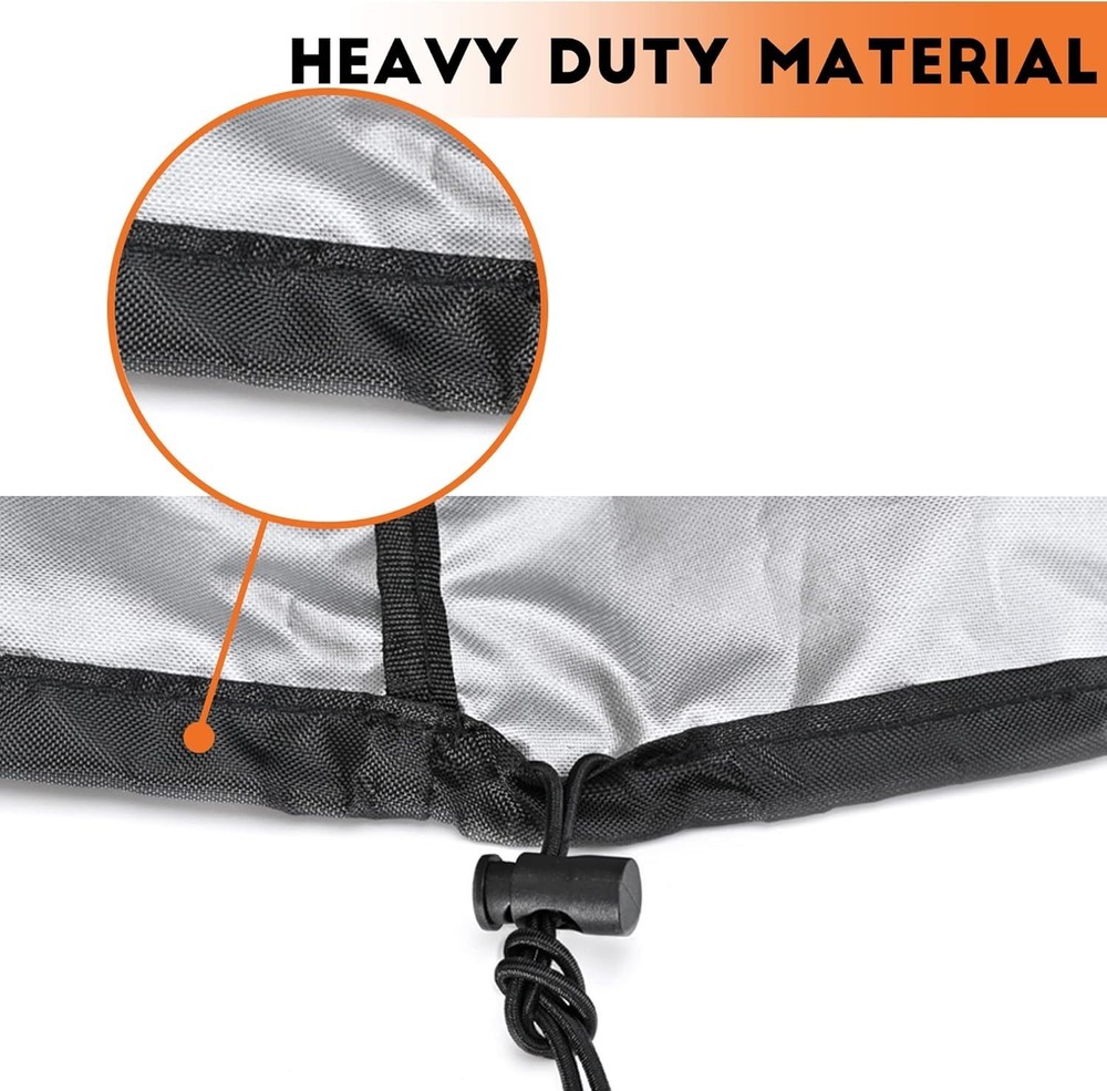 Universal 55 Gallon Drum Cover with Drawstring - UV-Resistant Waterproof Fabric