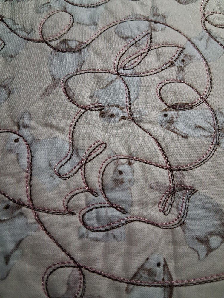 RABBIT Bed Quilt and Pillow Set For Your Bun Bun!! HANDMADE!