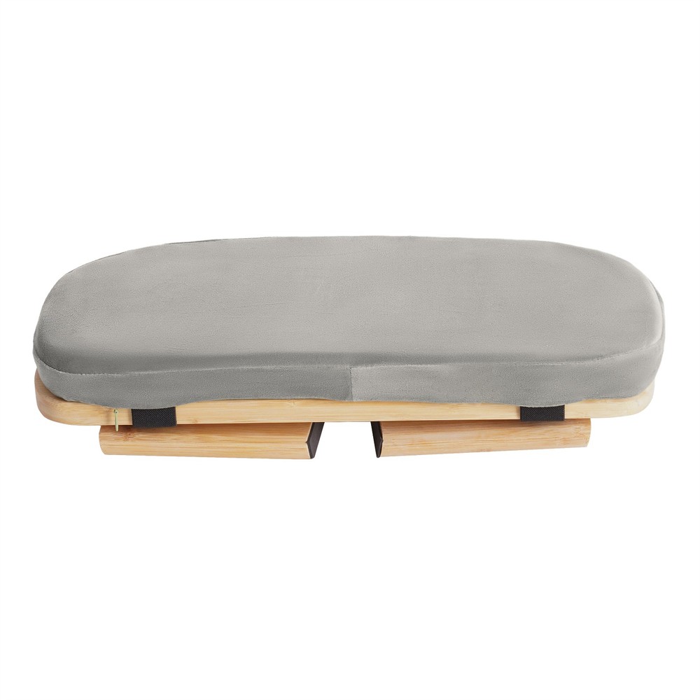 Bamboo Meditation Bench Kneeling Stool Foldable Yoga Bench with Carrying Bag