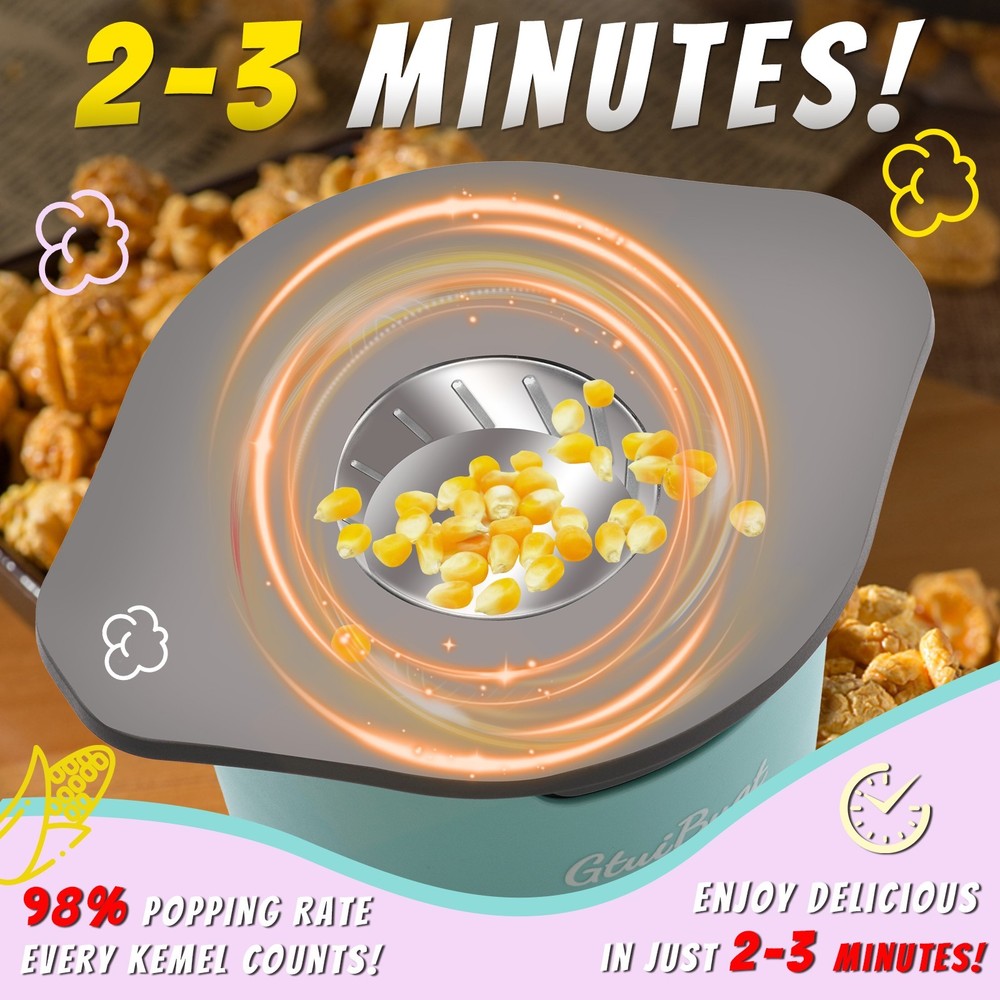 8-Cup Capacity Blue Air Popcorn Maker