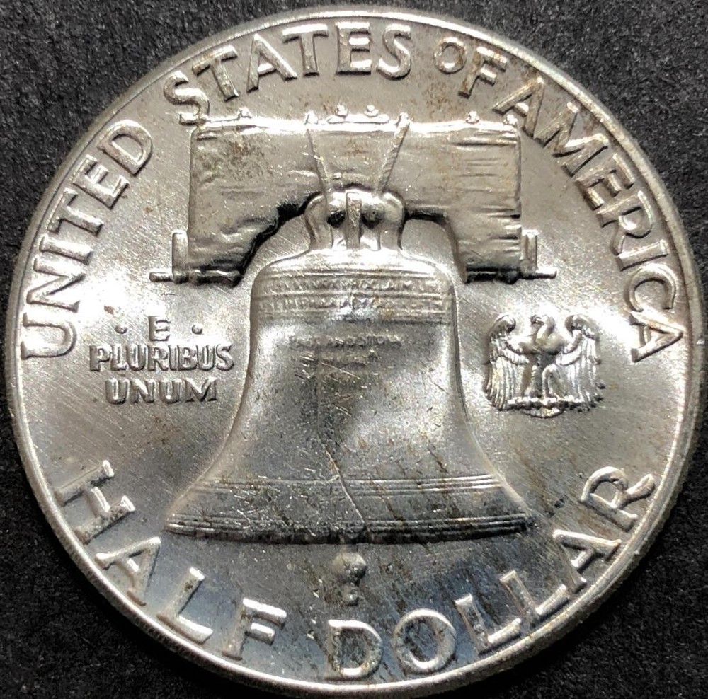 UNC 1963 FRANKLIN 90% SILVER HALF DOLLAR COIN