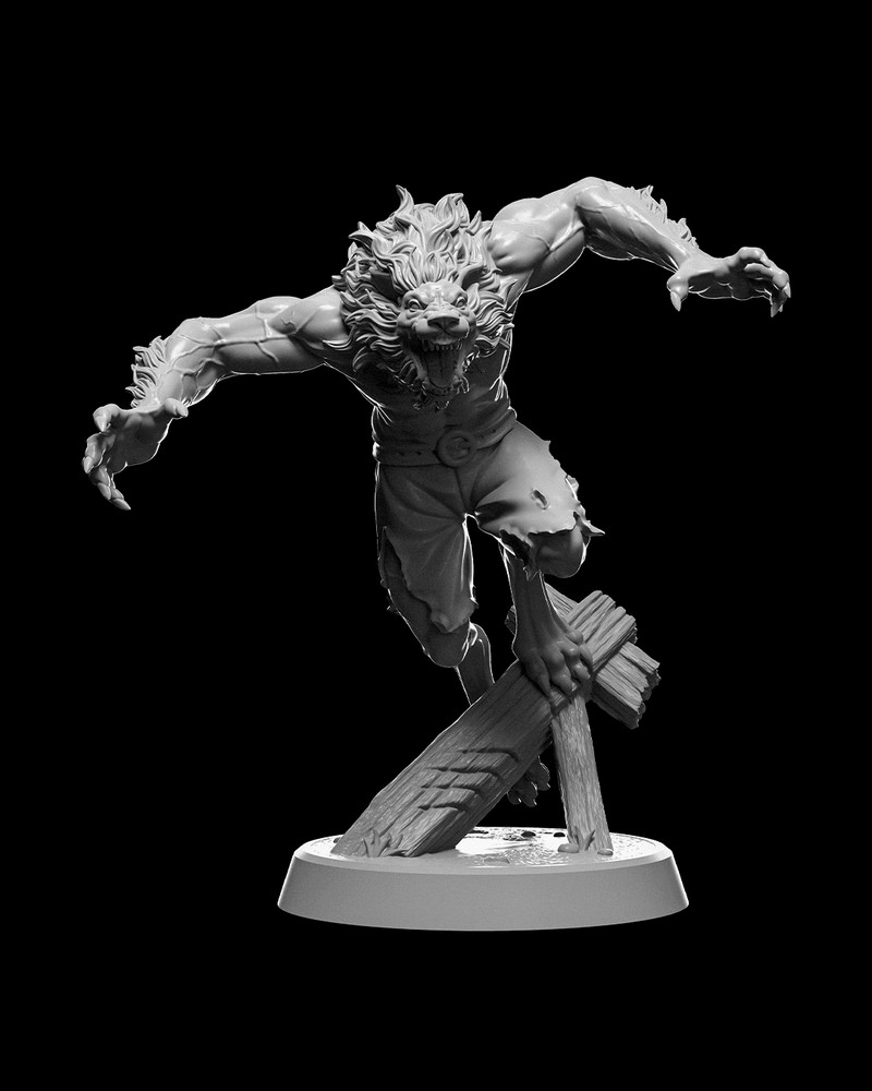 DnD Werewolf Arnou Strahd Miniature 32mm Scale