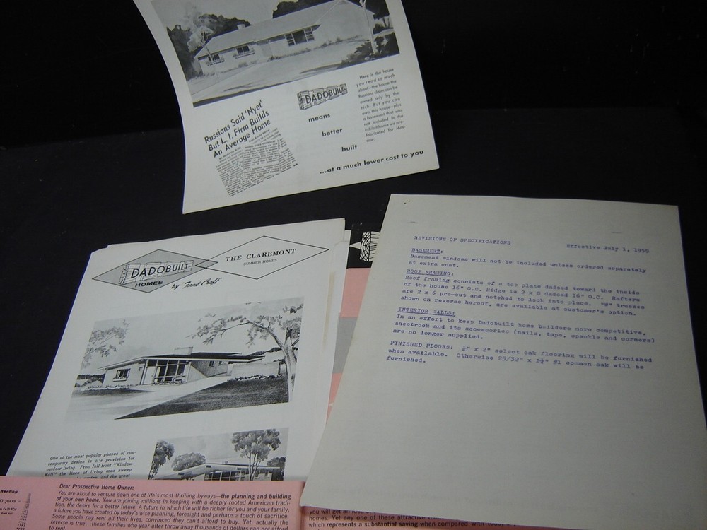 Dadobuilt Homes Forest Craft Samples Floor Plans Layouts 1959